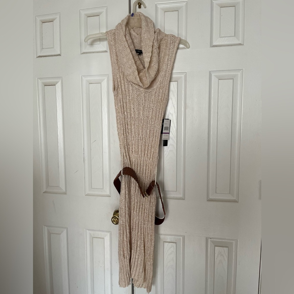 Baby Phat knit dress with brown waist belt